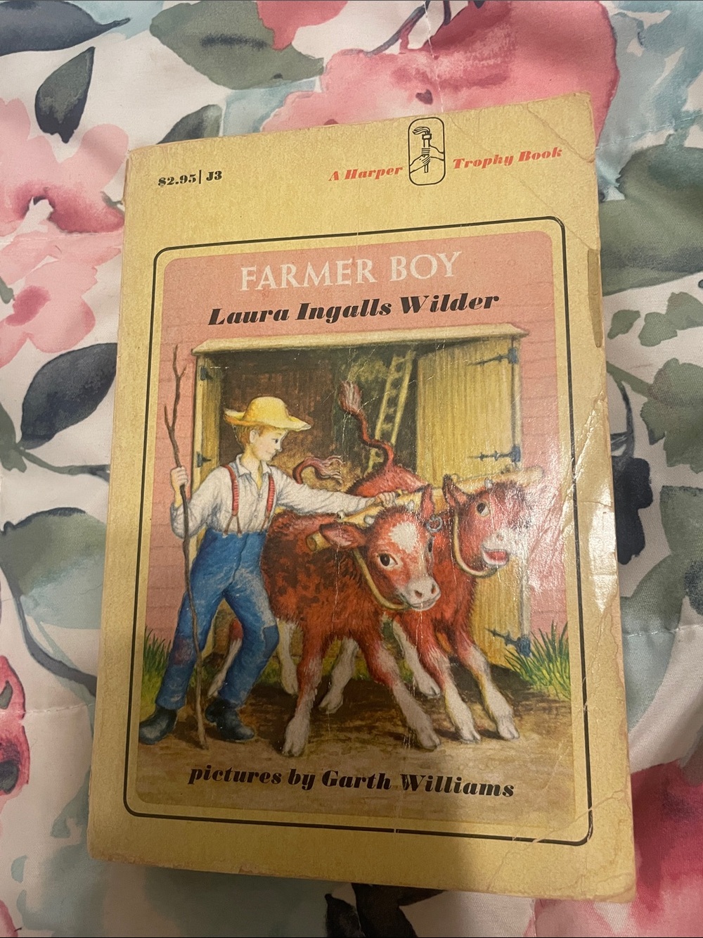 Farmer Boy by Laura Ingalls Wilder - Yellow Cover Kids Book